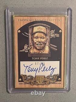 2022 Topps Gilded Collection Tony Perez Framed Hof Plaque Auto /25 Ssp Reds