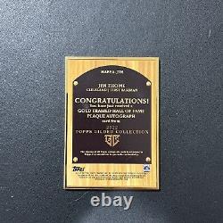 2022 Topps Gilded JIM THOME Emerald Gold Framed Hall of Famers Auto Plaque /25