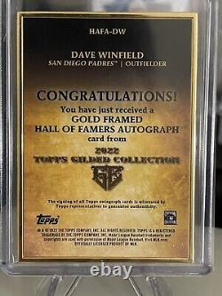 2022 Topps Gilded Ssp Dave Winfield Gold Framed Auto 1/1