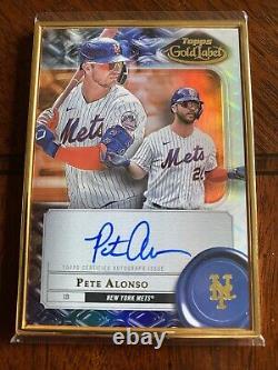 2022 Topps Gold Label Gold Framed Autograph #FA-PA Pete Alonso pack fresh