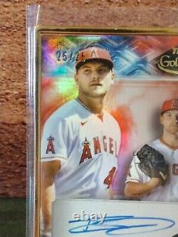 2022 Topps Gold Label Reid Detmers RC Red Framed Autograph 25/25 Angels #FA-RD