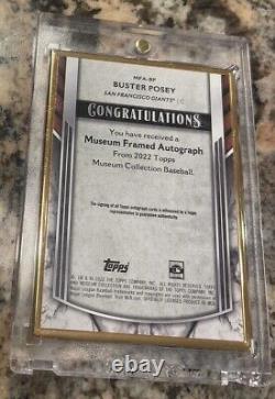 2022 Topps Museum Buster Posey Museum Framed Autograph Gold Parallel /10