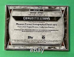 2022 Topps Museum Collection Derek Jeter Auto Jersey Patch Silver Framed 1/1