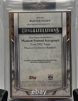 2022 Topps Museum Collection Framed Silver Auto Buster Posey #MFA-BP /15