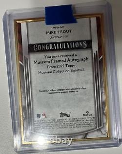 2022 Topps Museum Collection Mike Trout Gold Framed Gold Ink # 02/10