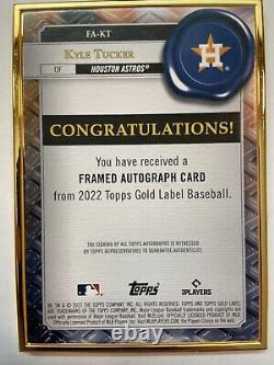 2022 topps gold label Kyle tucker framed auto red parallel /25 astros fa-kt