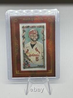 2023 Allen & Ginter Albert Pujols Red Framed Mini Cloth #'d 4/10 Cardinals