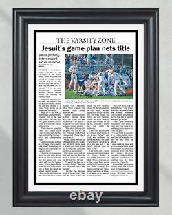 2023 Jesuit Baseball D1 State Championship Framed Newspaper