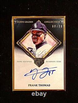 2023 Topps Gilded Collection Frank Thomas Gold Framed Hall of Fame Auto Onyx /10