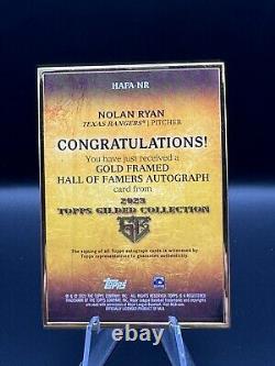 2023 Topps Gilded Collection NOLAN RYAN Gold Framed HOF Auto #07/10