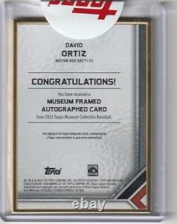2023 Topps Museum Collection Framed Autographed On Card Auto David Ortiz 02/10