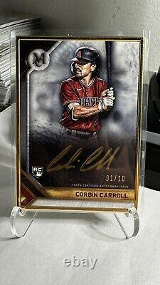 2023 Topps Museum Collection Gold Framed Auto Corbin Carroll RC 01/10