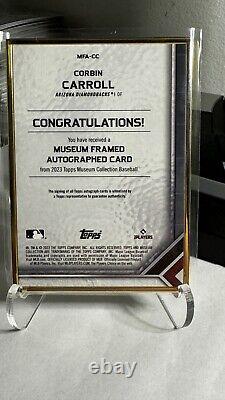 2023 Topps Museum Collection Gold Framed Auto Corbin Carroll RC 01/10