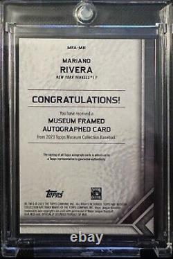 2023 Topps Museum Collection Mariano Rivera Museum Autograph Black Framed 1/5