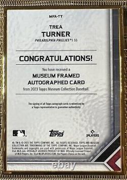 2023 Topps Museum Trea Turner Framed AUTO /10 SSP PHILLIES