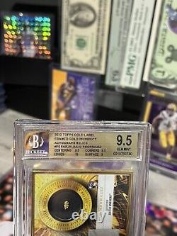 22 Topps Gold Label Julio Rodriguez Framed Gold Prospect Auto /10 Rookie Nugget
