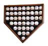 43 Baseball Ball Display Case Cabinet Holder Rack Home Plate Shaped With98% Uv Pro