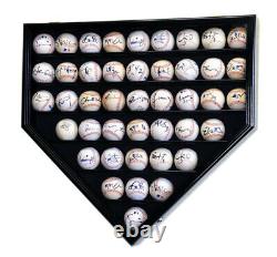 43 Baseball Ball Display Case Cabinet Holder Rack Home Plate Shaped with98% UV Pro