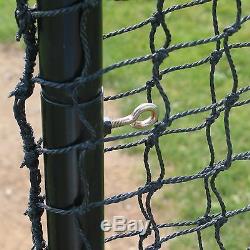 7' x 7' Commercial Baseball Pitcher's L-Screen Frame with #36 P. E. Pillowcase Net