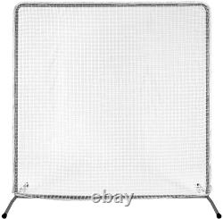7x7 Baseball Pitching L-Screen Frame&Net Pitcher Protector Safety Training Must