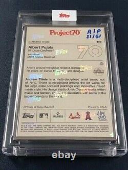 ALBERT PUJOLS Silver-framed Artist Proof #/51 by Andrew Thiele Topps Project70