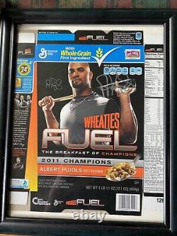 Albert Pujols autographed Wheaties Box. Framed in perfect condition