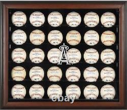 Angels Logo Brown Framed 30-Ball Display Case Fanatics