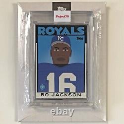BO JACKSON Silver-framed Artist Proof #/51 by Keith Shore Topps Project70