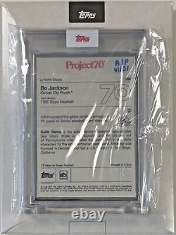 BO JACKSON Silver-framed Artist Proof #/51 by Keith Shore Topps Project70