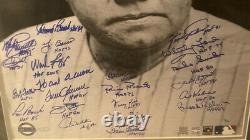Babe Ruth Framed New York Yankees Lithograph 23 HOFs Autographed Steiner COA