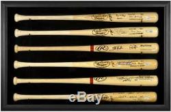 Baseball Bat Display Case with Black Frame for 6 Bats Fanatics
