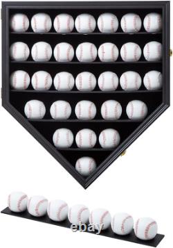 Baseball Display Frame Case Baseball Shadow Box Wall Cabinet Baseball Holders fo