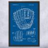 Baseball Glove Patent Framed Print Baseball Decor Baseball Coach Gifts Dad Gifts