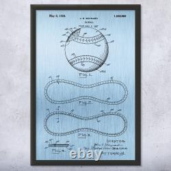 Baseball Patent Framed Print Baseball Decor Sports Art Baseball Gifts Dad Gifts