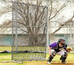 Baseball Safety Screen Net Batting Cage Pitching Hitting 8' Square Steel Frame