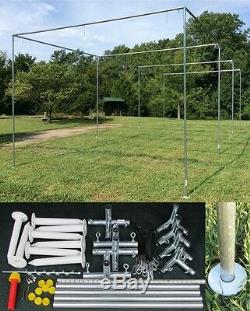 Batting Cage Frame Kit 10' x 12' x 30' EZ UP & DOWN Baseball Softball Frame Kit