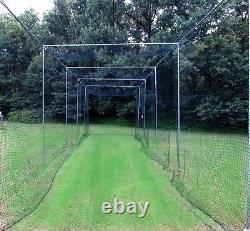 Batting Cage Net #24-42ply with Batting Cage Frame Kit Baseball Practice Netting