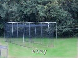 Batting Cage Net #24-42ply with Batting Cage Frame Kit Baseball Practice Netting