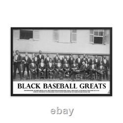 Black Baseball Greats Framed Poster African American History Print
