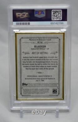 Bo Jackson 2015 Topps Museum Collection Gold Framed On Card Auto #d 2/15 PSA 8