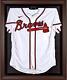 Braves 2021 Ws Champs Brown Framed Logo Jersey Display Case