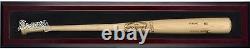 Braves Logo Mahogany Framed Single Bat Display Case