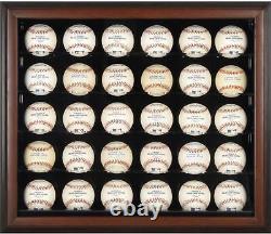 Brown Framed 30-Ball Display Case Fanatics