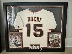 Bruce Bochy Framed Autographed Jersey And Photos Giants 3x Autographs