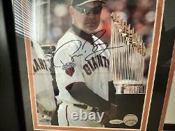 Bruce Bochy Framed Autographed Jersey And Photos Giants 3x Autographs