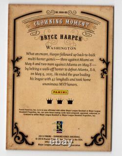 Bryce Harper 2019 Panini Diamond Kings Crowning Moment Black Framed Card 1/1