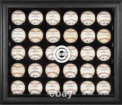 Chicago Cubs Logo Black Framed 30-Ball Display Case