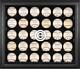 Chicago Cubs Logo Black Framed 30-ball Display Case