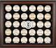 Chicago Cubs Logo Brown Framed 30-ball Display Case