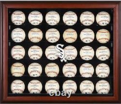 Chicago White Sox Logo Mahogany Framed 30-Ball Display Case Fanatics